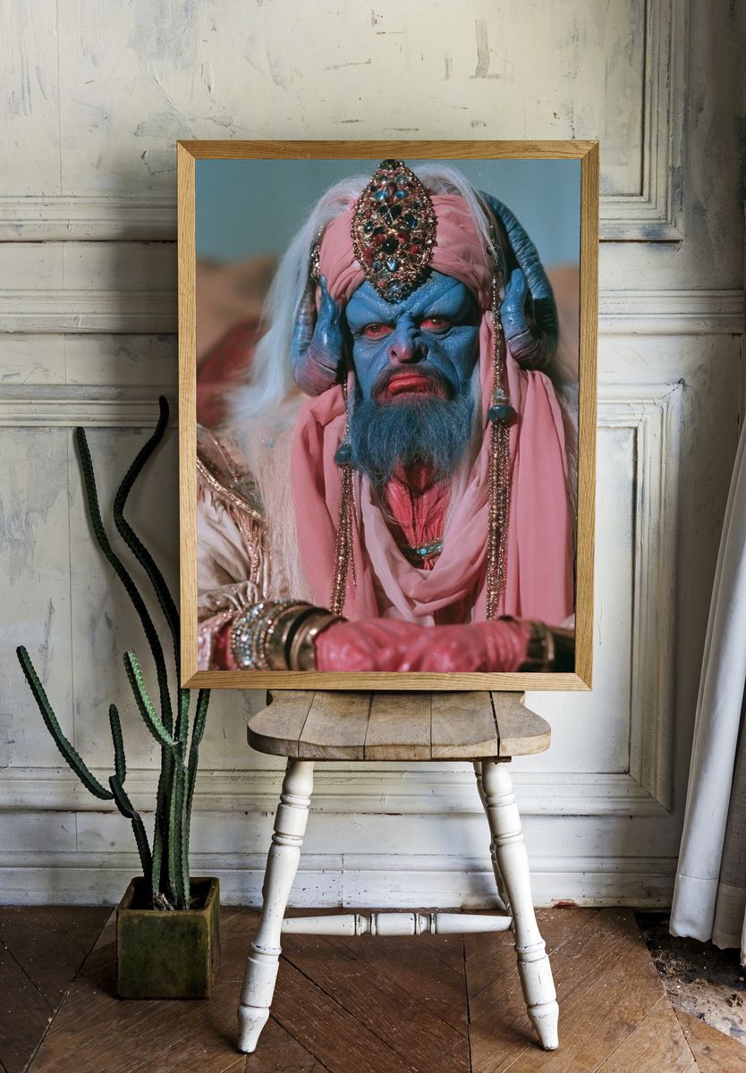 Blue Genie Portrait Poster. — room view 1