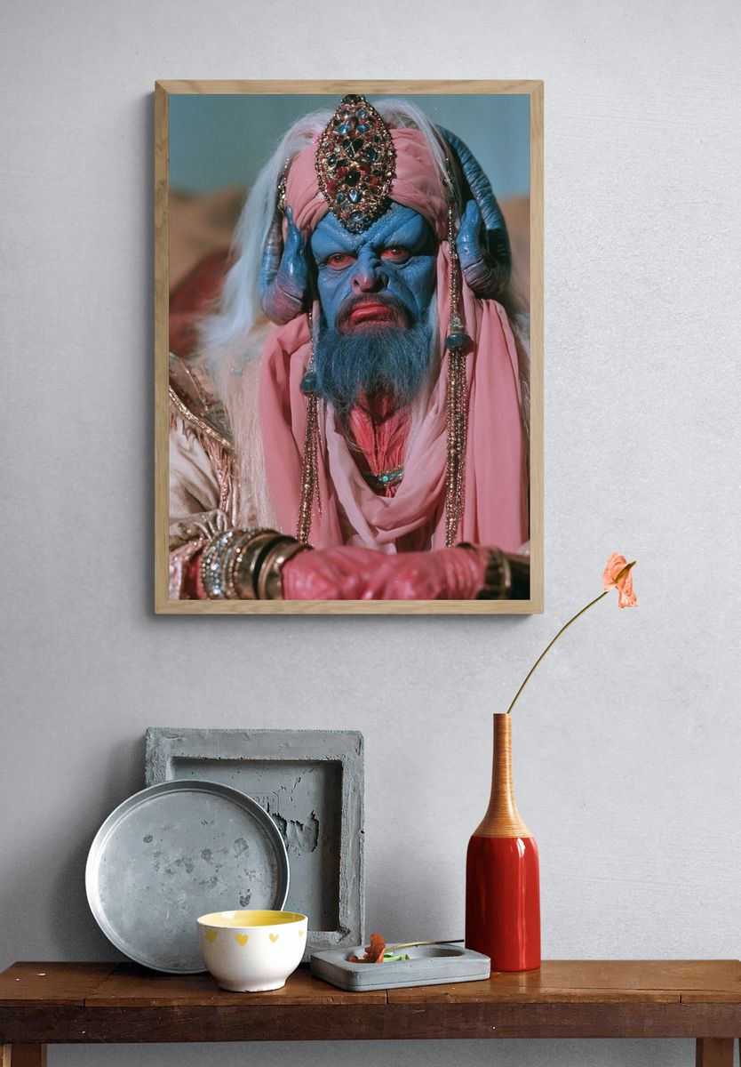 Blue Genie Portrait Poster. — room view 3