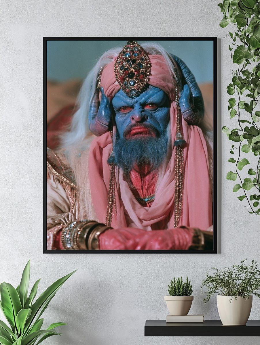 Blue Genie Portrait Poster. — room view 4