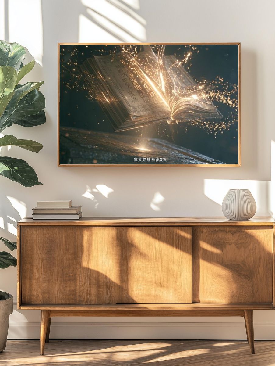 Enchanted Floating Book Poster. — room view 3