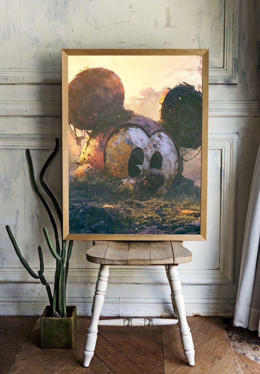 Mickey Ruins Digital Art Print. — room view 1