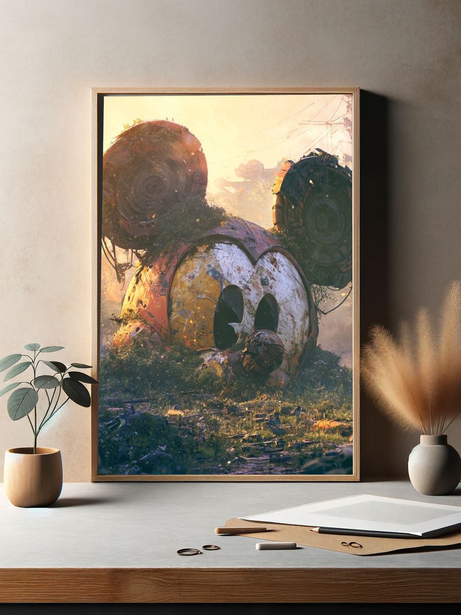 Mickey Ruins Digital Art Print. — room view 2