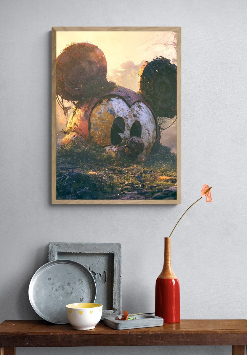 Mickey Ruins Digital Art Print. — room view 3