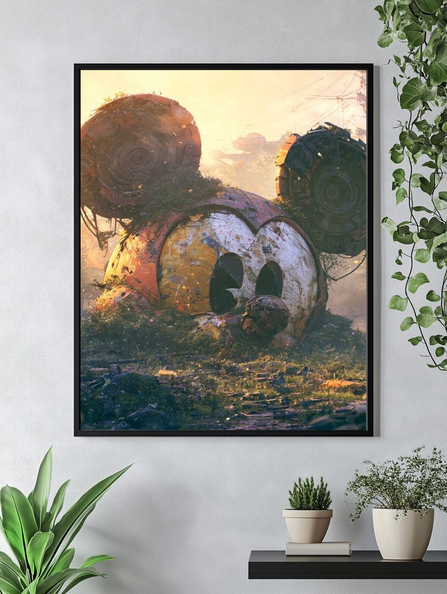 Mickey Ruins Digital Art Print. — room view 4