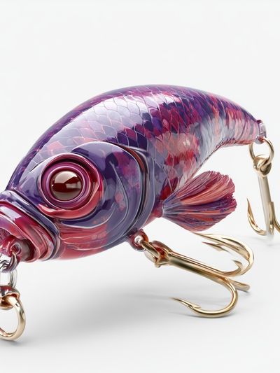 Glass Fishing Lure Illustration Poster.