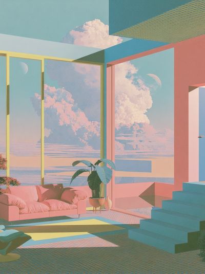 Pastel Dream Interior Poster. poster