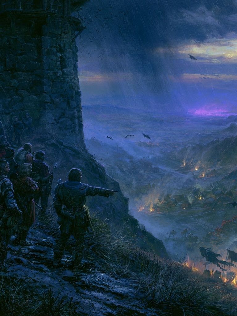 Fantasy Siege Landscape Poster. poster — illustration art