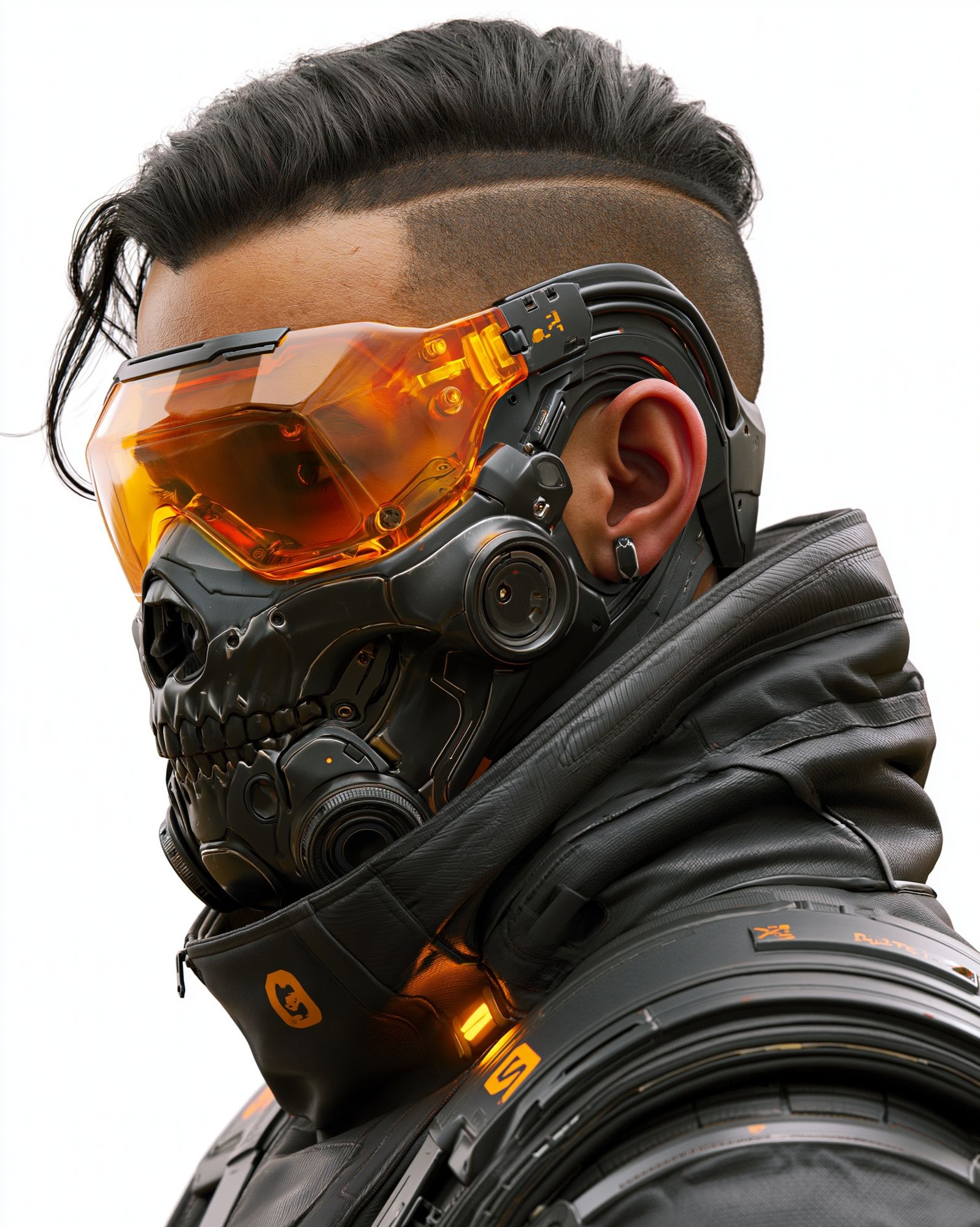 Cyberpunk Mask Portrait Poster. poster — illustration art
