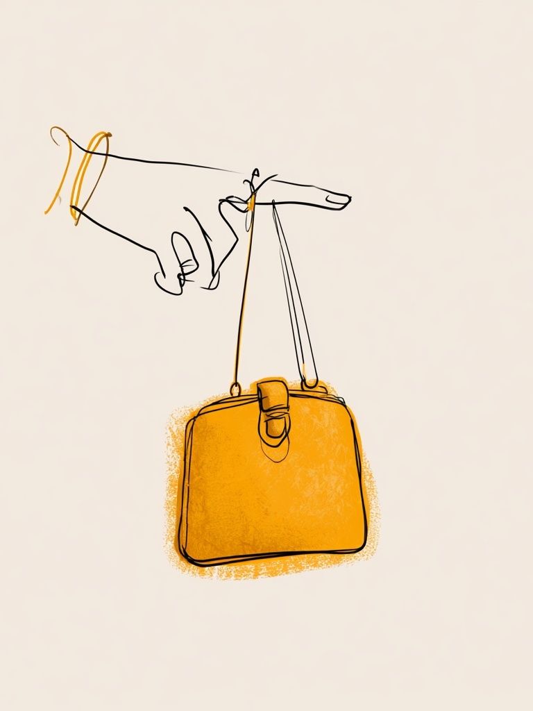Handbag Line Art Poster. poster — illustration art
