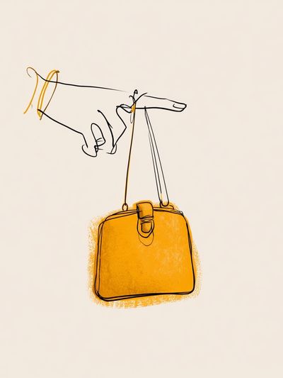 Handbag Line Art Poster.
