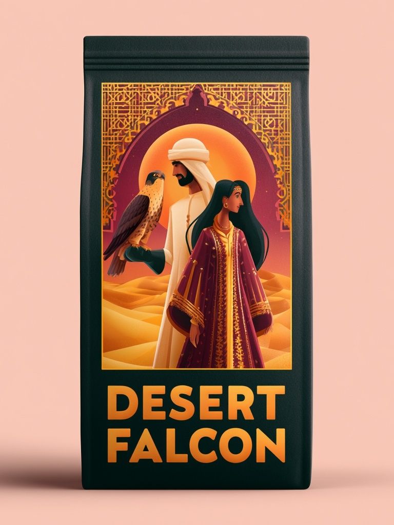 Desert Falcon Illustration Poster. poster detail
