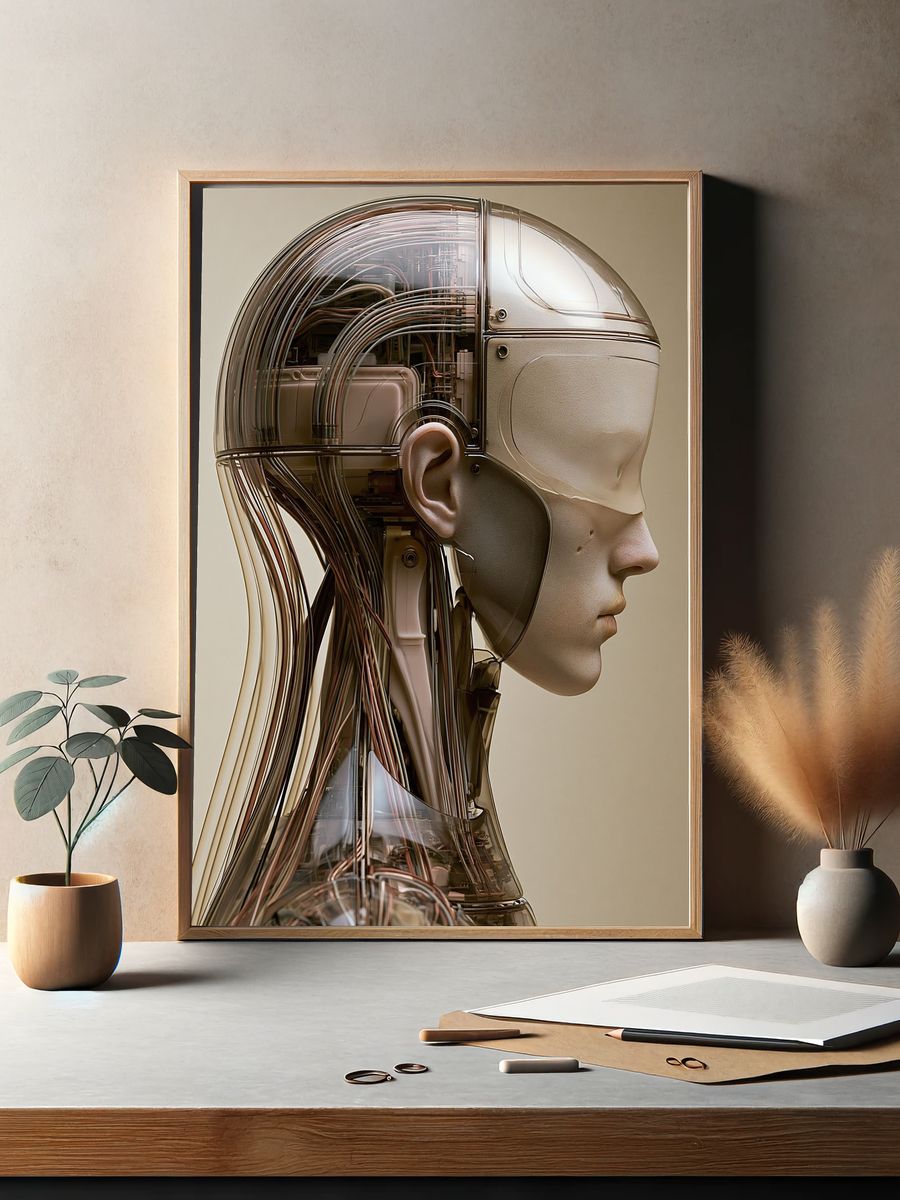 Cybernetic Human Profile Print. — room view 2