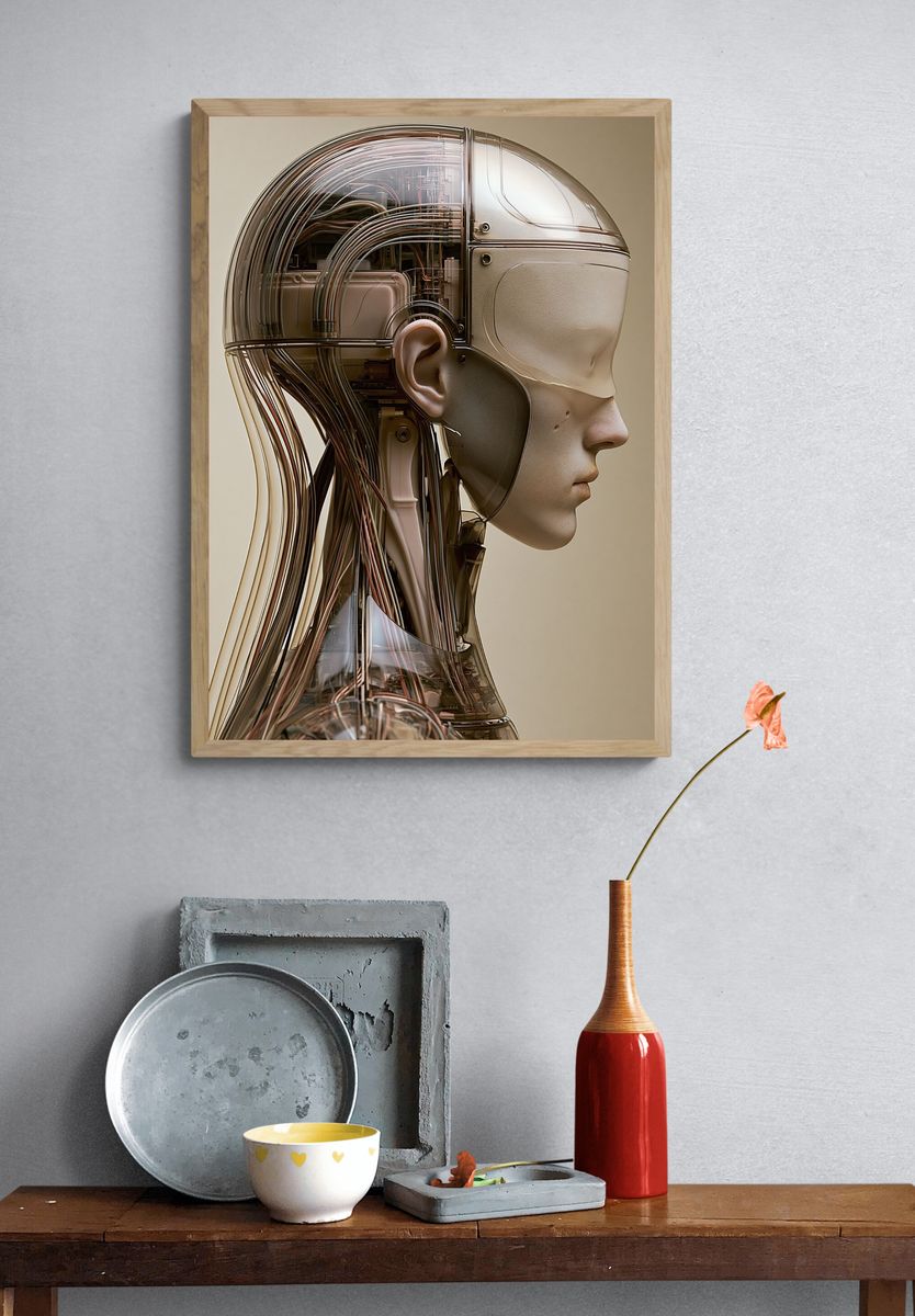 Cybernetic Human Profile Print. — room view 3