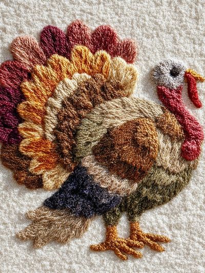 Embroidered Turkey Textile Poster. poster print