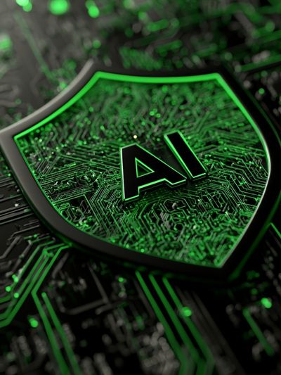 AI Circuit Shield Poster.