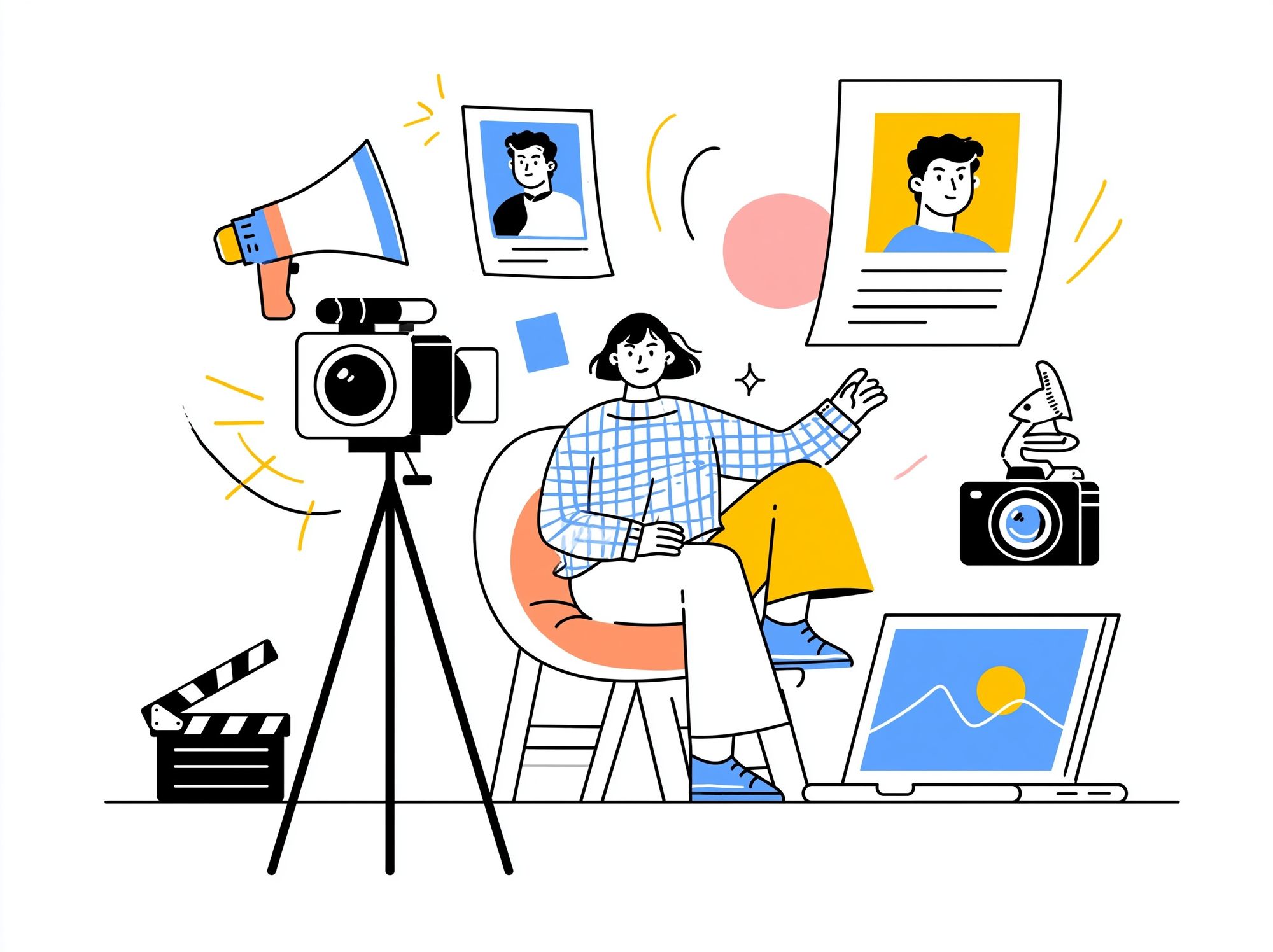 Creative Studio Illustration Poster. poster detail