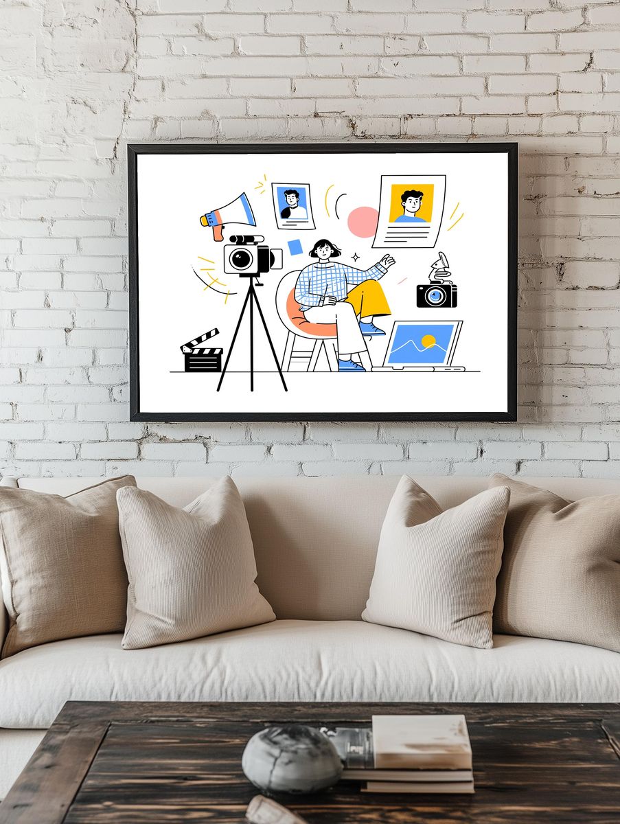 Creative Studio Illustration Poster. room preview