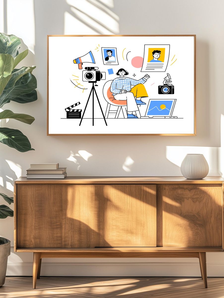 Creative Studio Illustration Poster. — room view 3