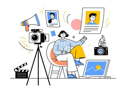 Creative Studio Illustration Poster. poster