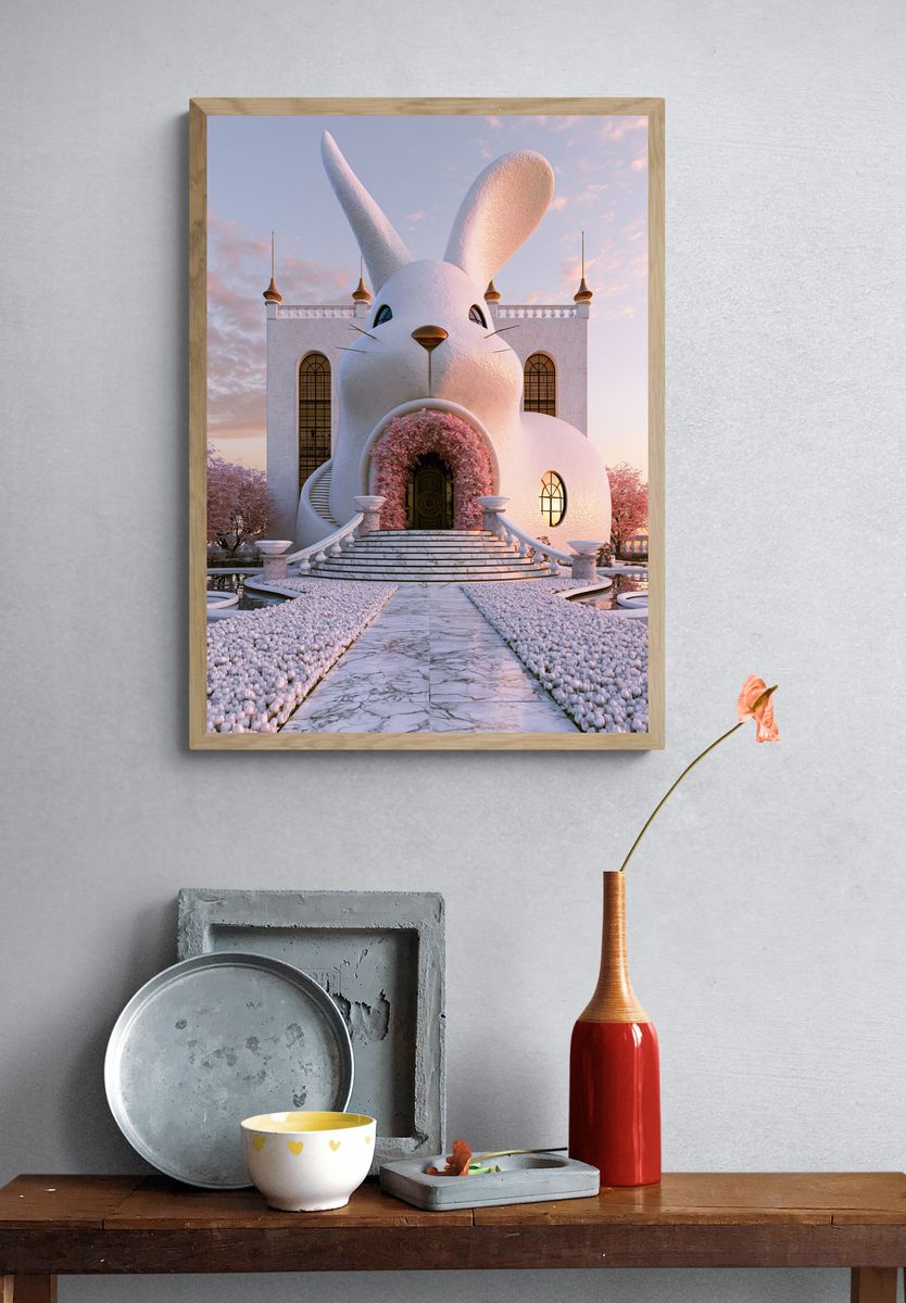 Rabbit Mansion Digital Art Poster. — room view 3