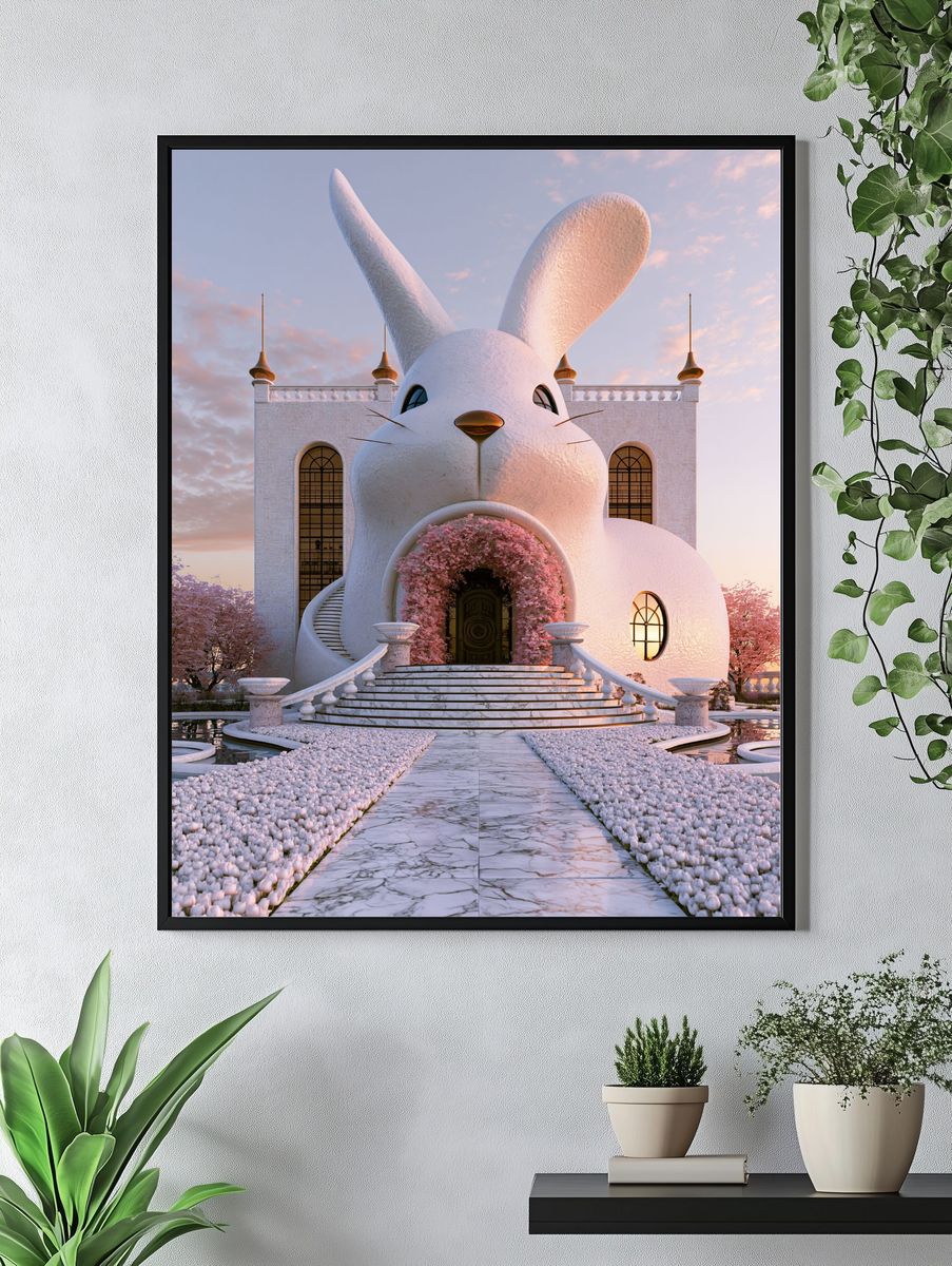 Rabbit Mansion Digital Art Poster. — room view 4