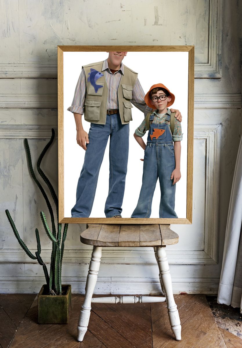 Father and Son Fishing Adventure Print. room preview