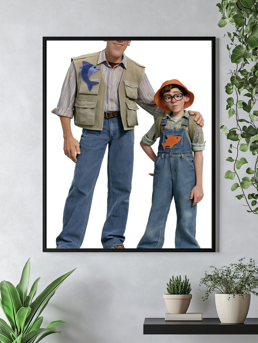 Father and Son Fishing Adventure Print. — room view 4
