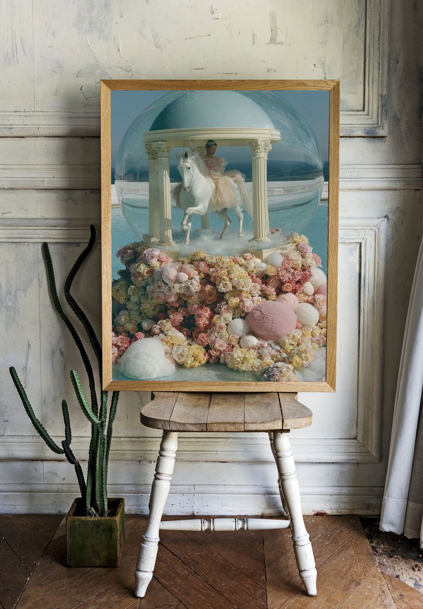 Dreamlike Horse Dome Illustration Poster. room preview