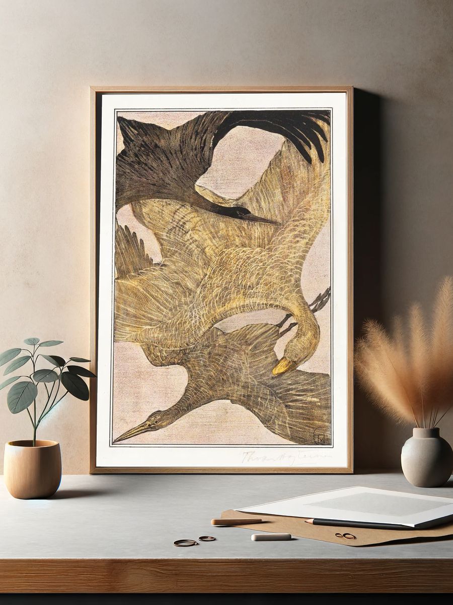 Drie vliegende vogels (1878–1905) print. — room view 2