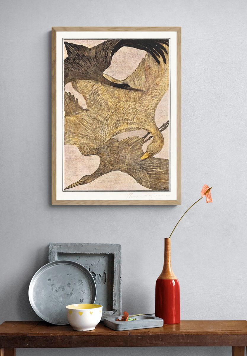 Drie vliegende vogels (1878–1905) print. — room view 3