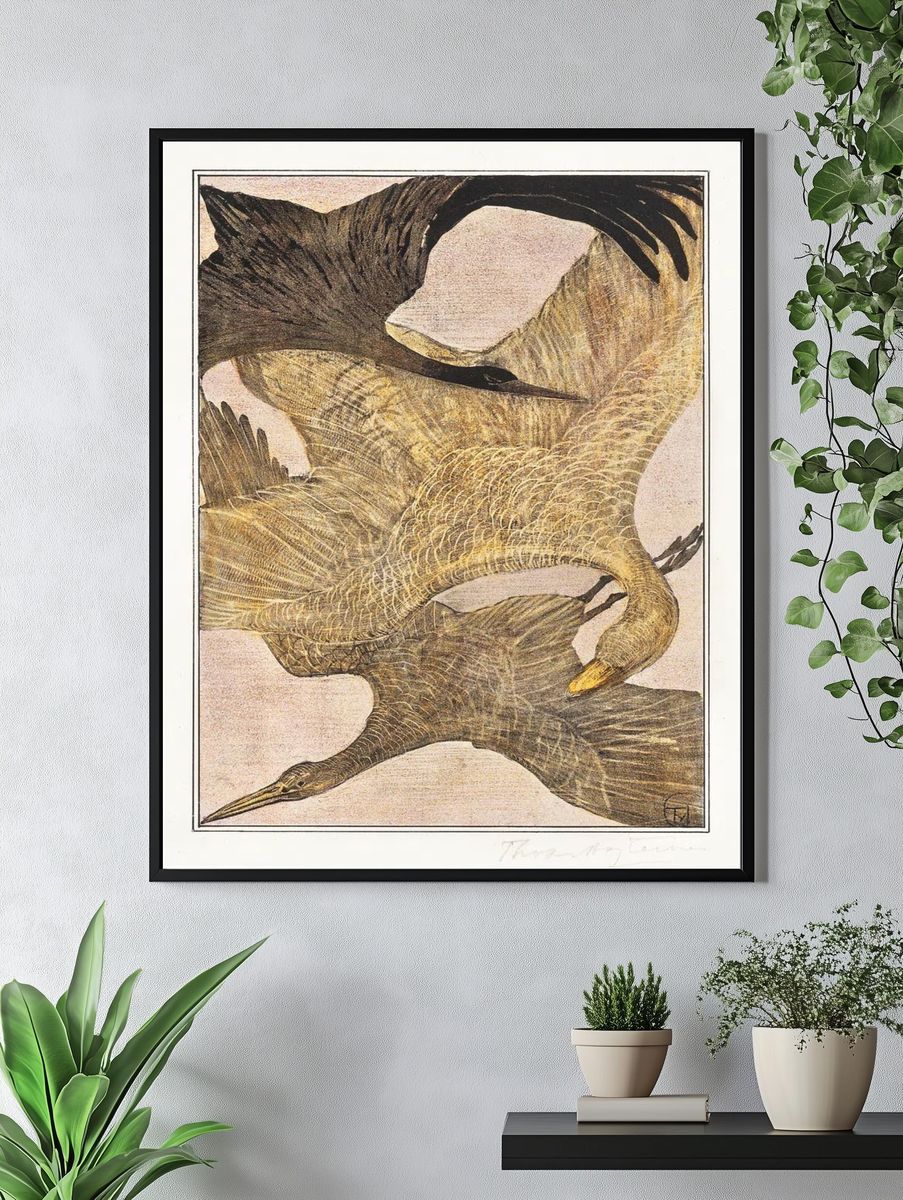 Drie vliegende vogels (1878–1905) print. — room view 4