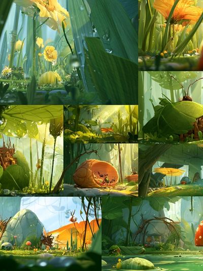 Whimsical Mushroom Forest Illustration Poster. poster