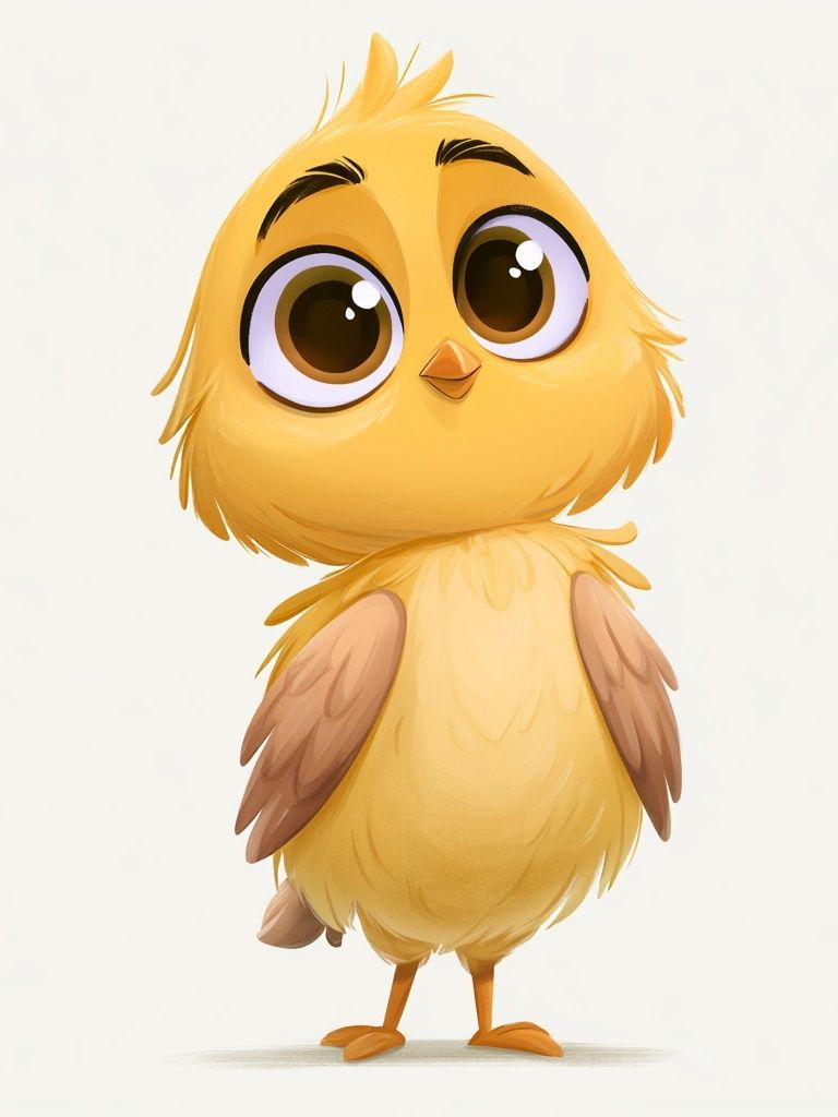 Cute Chick Cartoon Print. poster detail