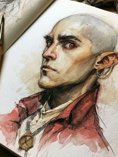 Watercolor Portrait Poster.