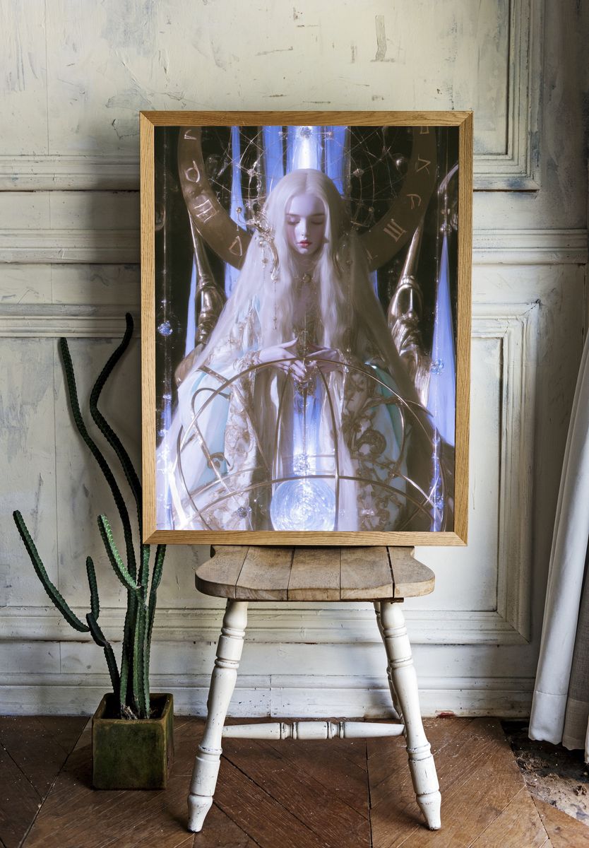 Tea Ritual Woman Illustration Poster room preview