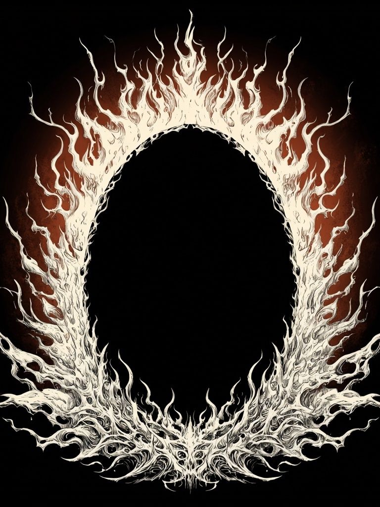 Flame Wreath Abstract Poster. poster — illustration art
