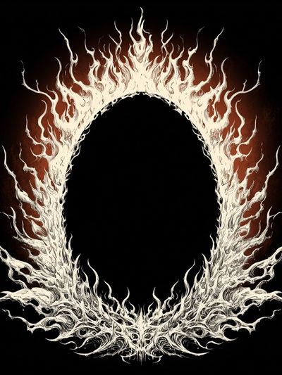 Flame Wreath Abstract Poster. poster print