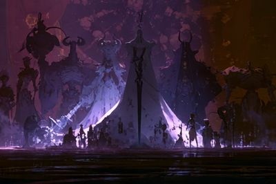 Dark Fantasy Tent City Poster. poster