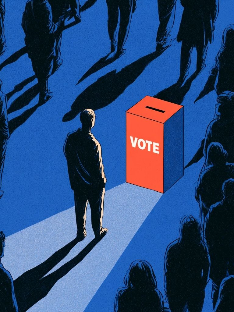 Vote Ballot Box Illustration Poster. poster — illustration art