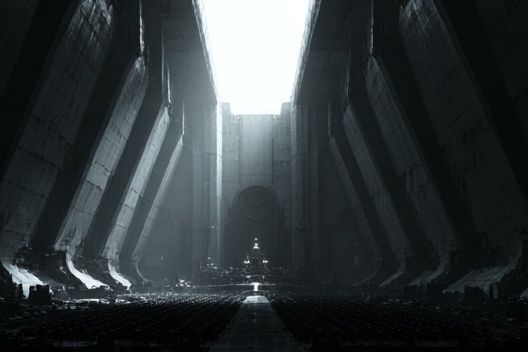 Sci-Fi Monolith Corridor Poster. poster detail