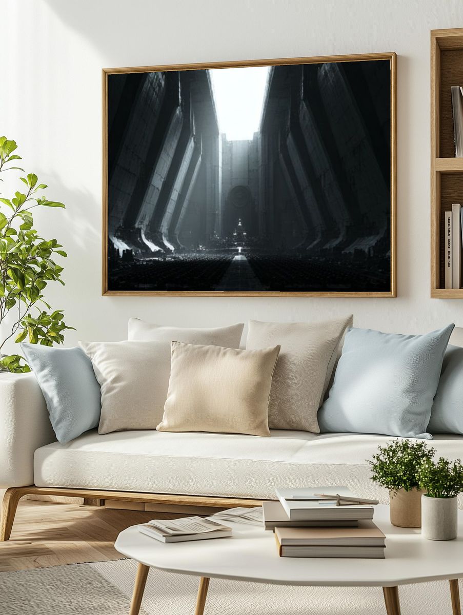 Sci-Fi Monolith Corridor Poster. — room view 2