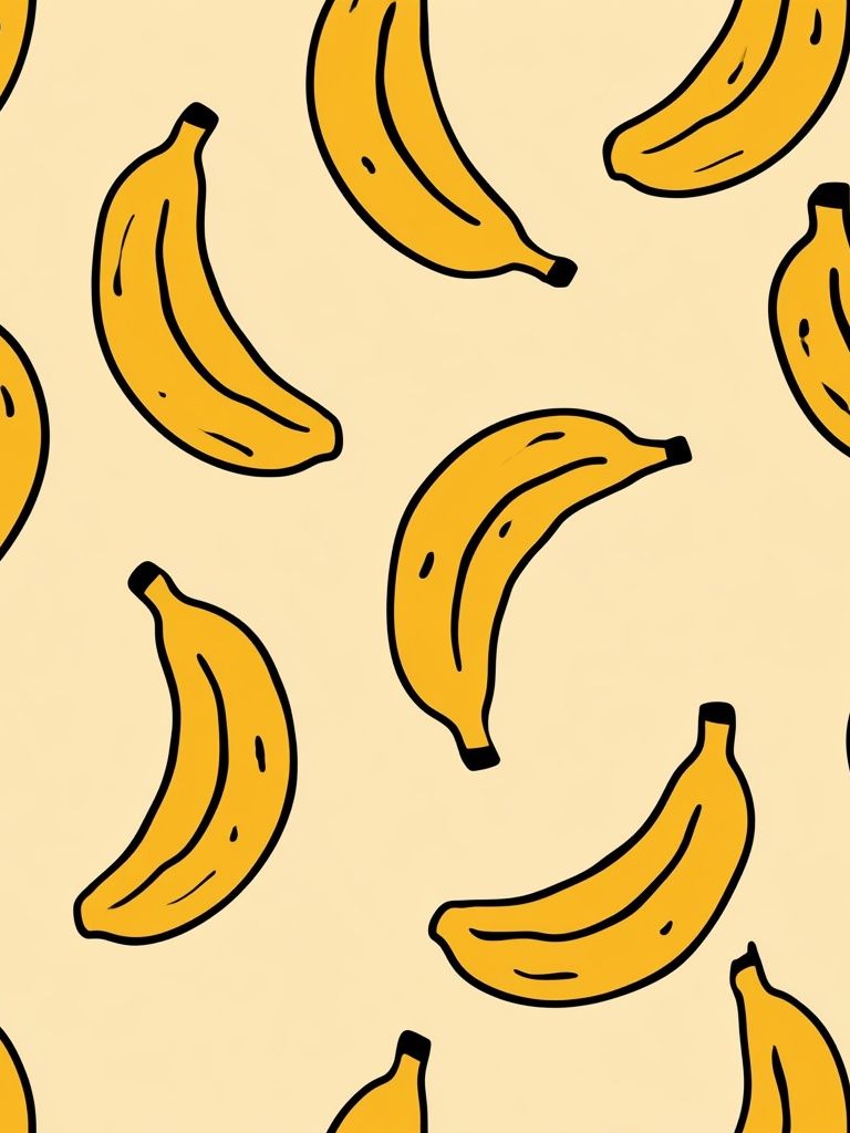 Banana Pattern Illustration Poster. poster detail