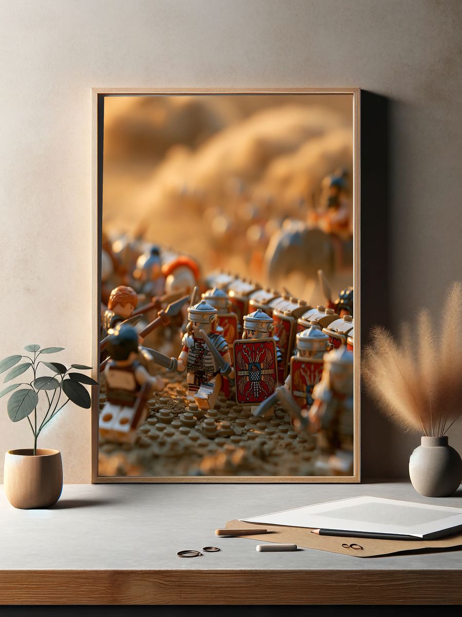 Elephant in Fridge Illustration Poster. — room view 2