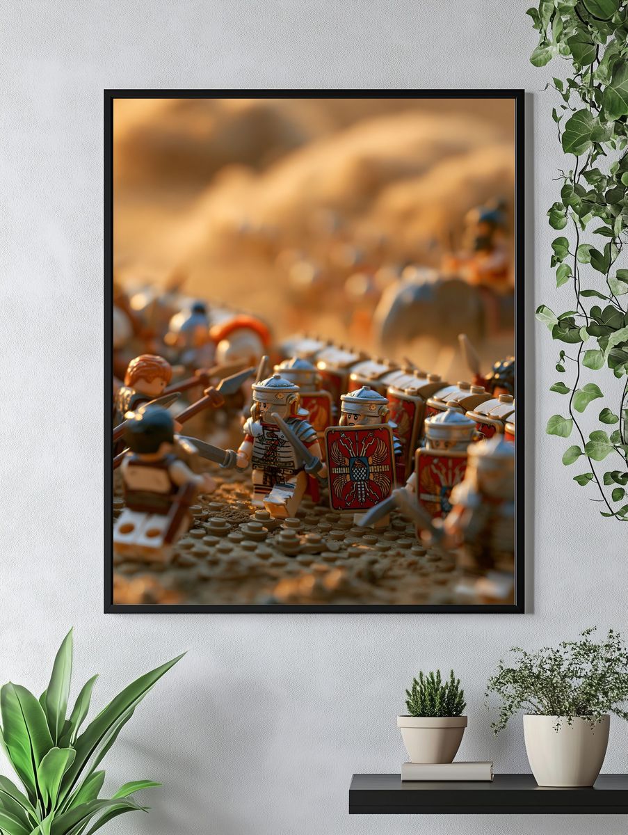 Elephant in Fridge Illustration Poster. — room view 4