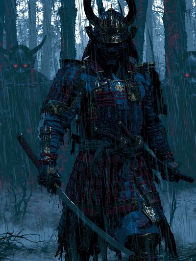 Samurai Forest Standoff Print.