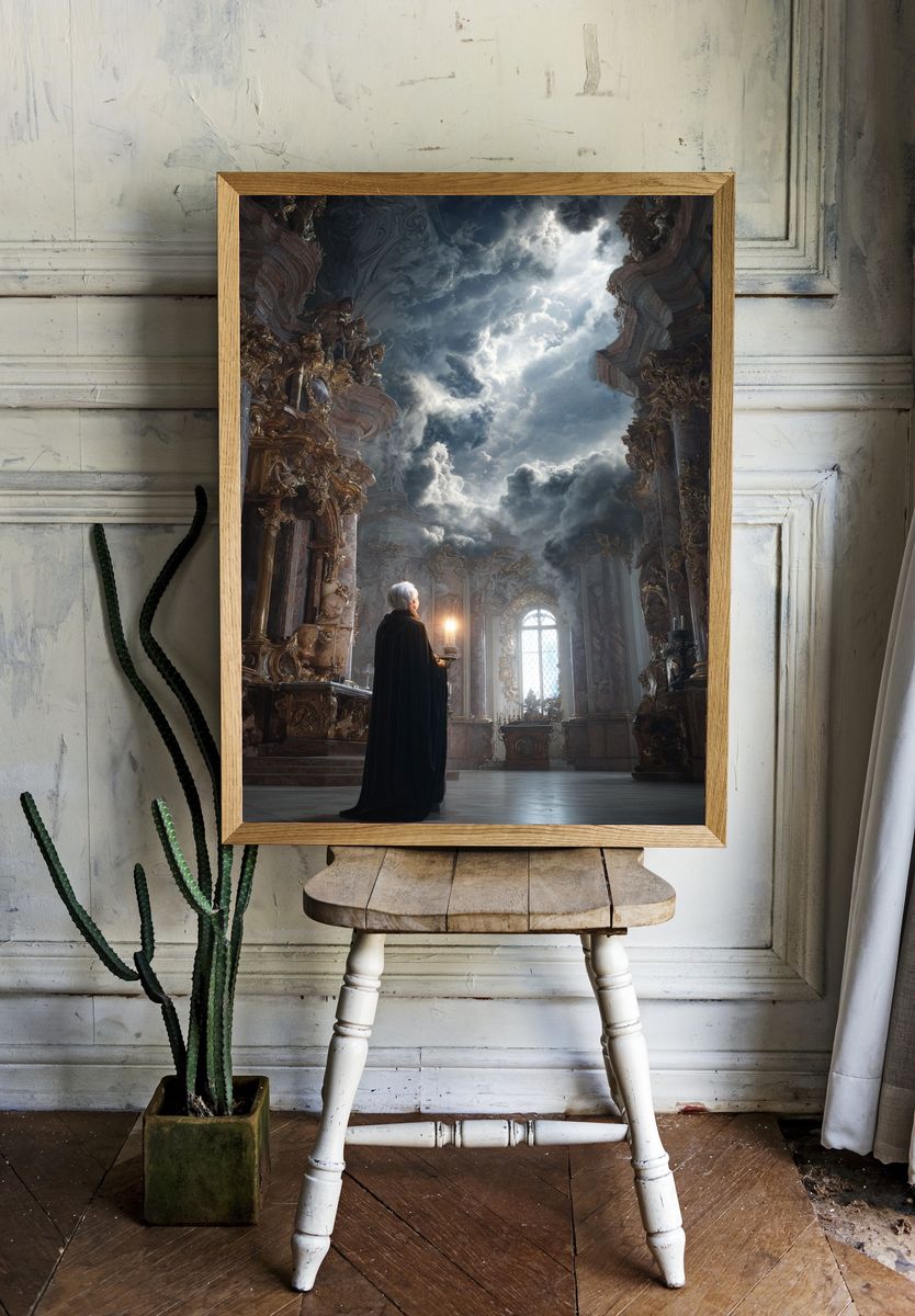 Celestial Cathedral Fantasy Print. — room view 1