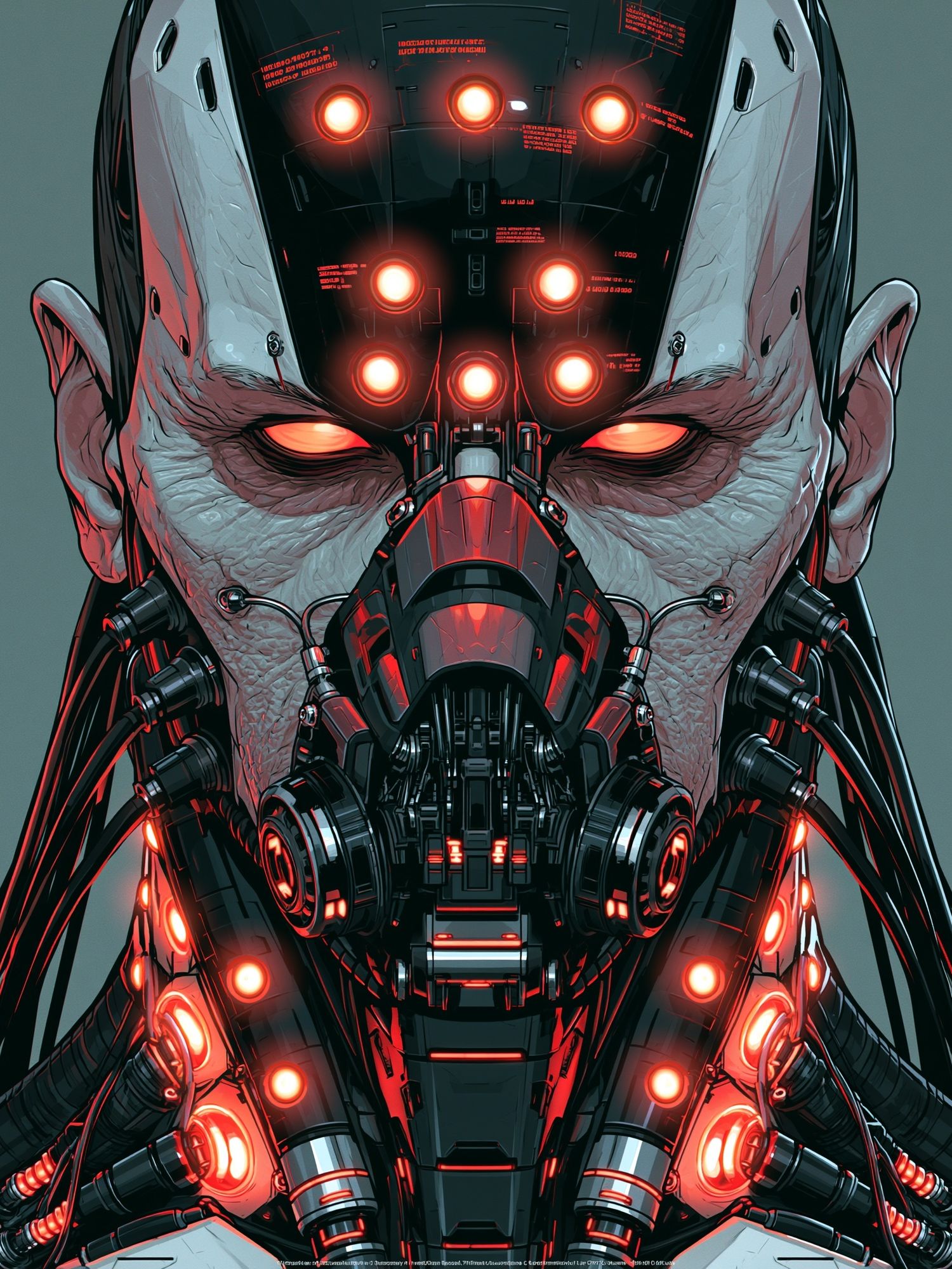 Cybernetic Android Portrait Poster. poster detail