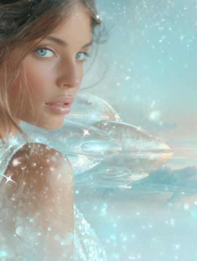 Celestial Portrait Digital Art Print.