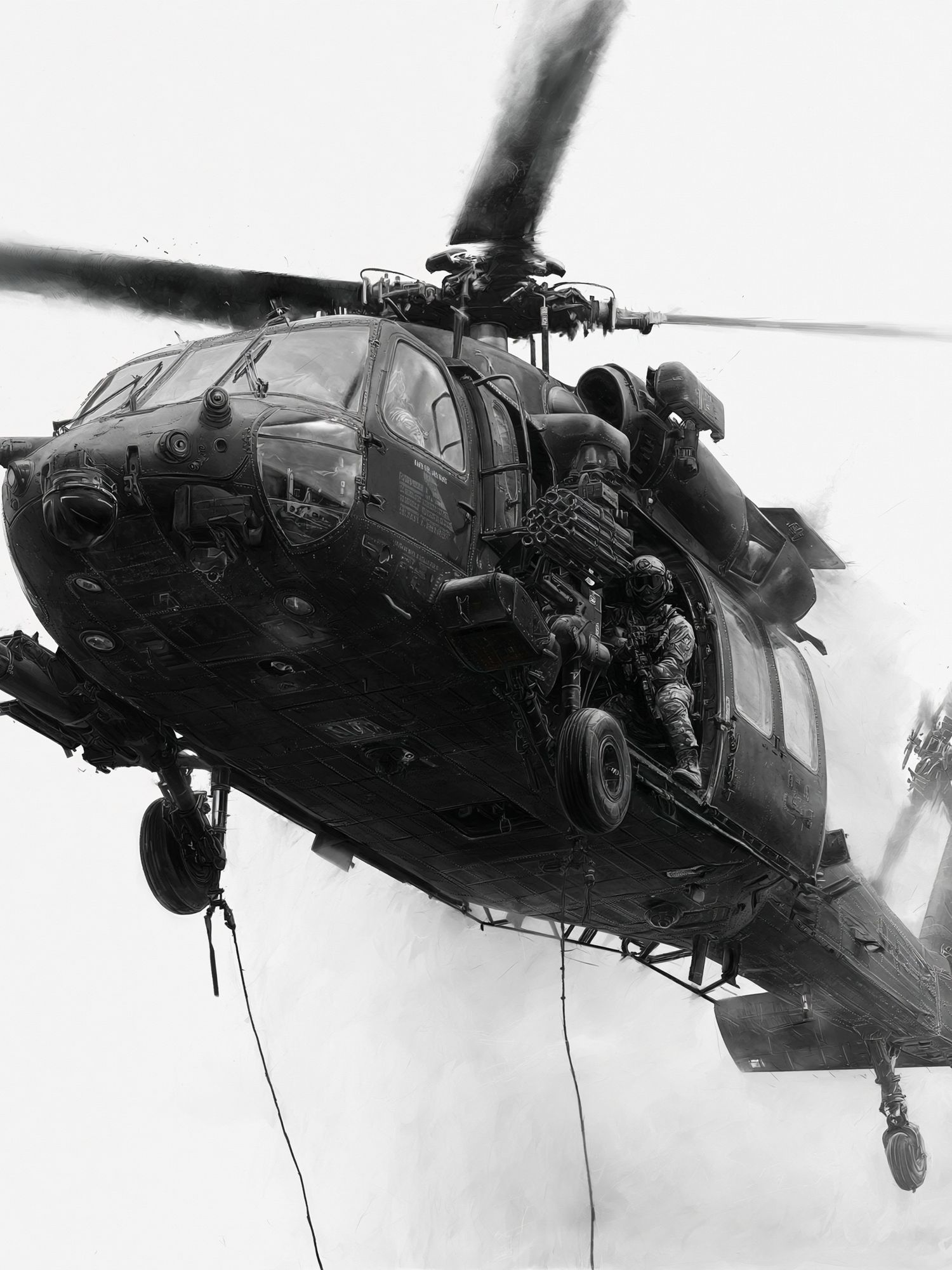 Black Hawk Assault Helicopter Print. poster detail