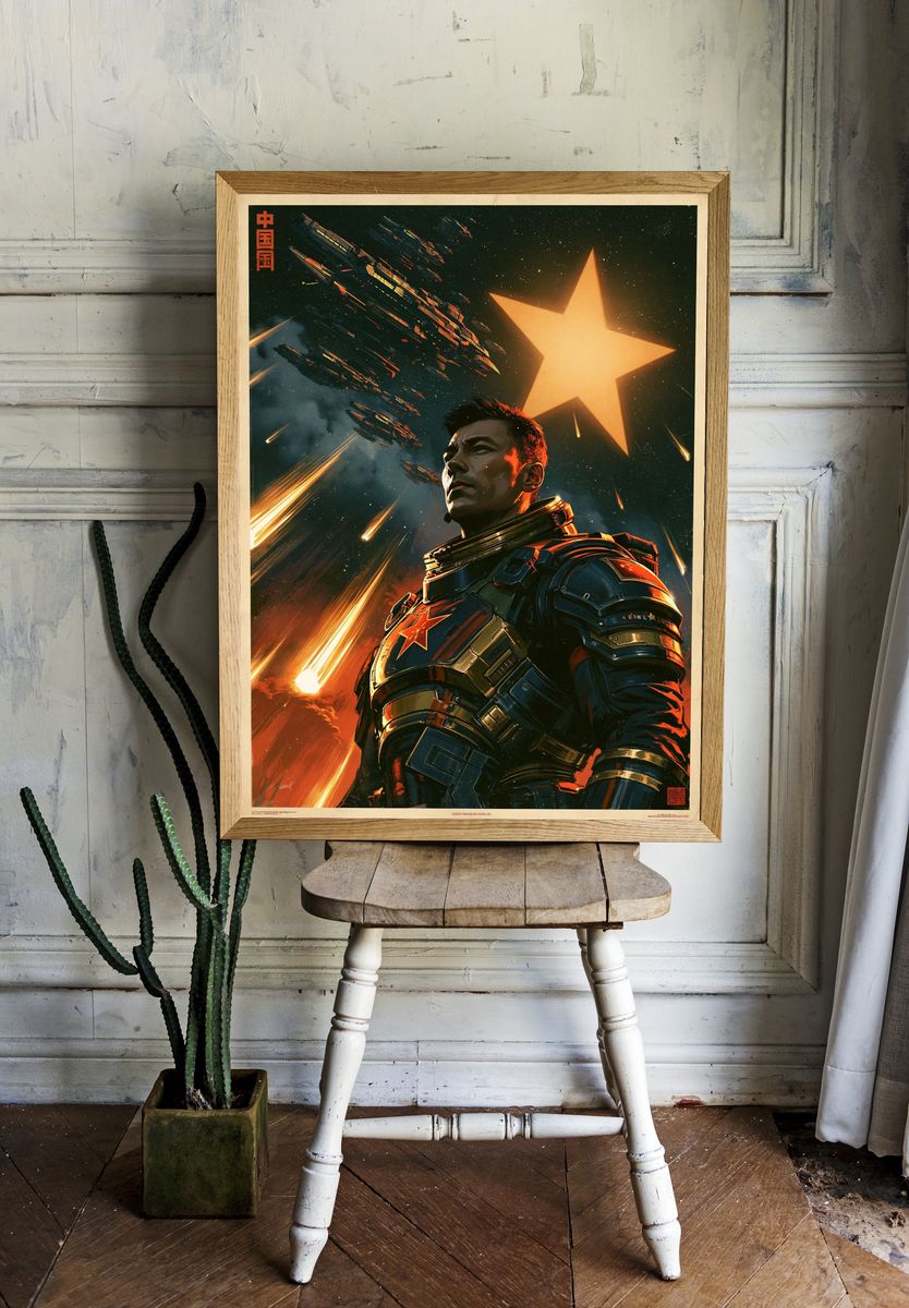Space Soldier — Sci-Fi Print. — room view 1